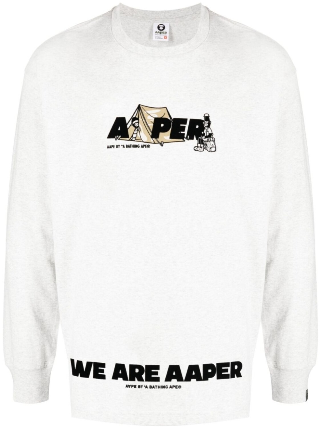 

A Bathing Ape футболка с логотипом, серый