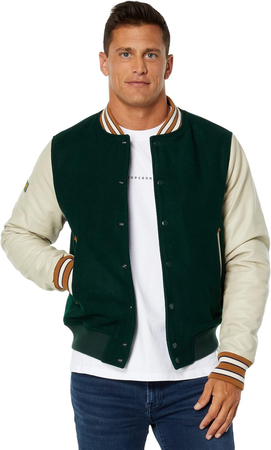 

Куртка Vintage College Varsity Bomber Superdry, цвет Emerald Green