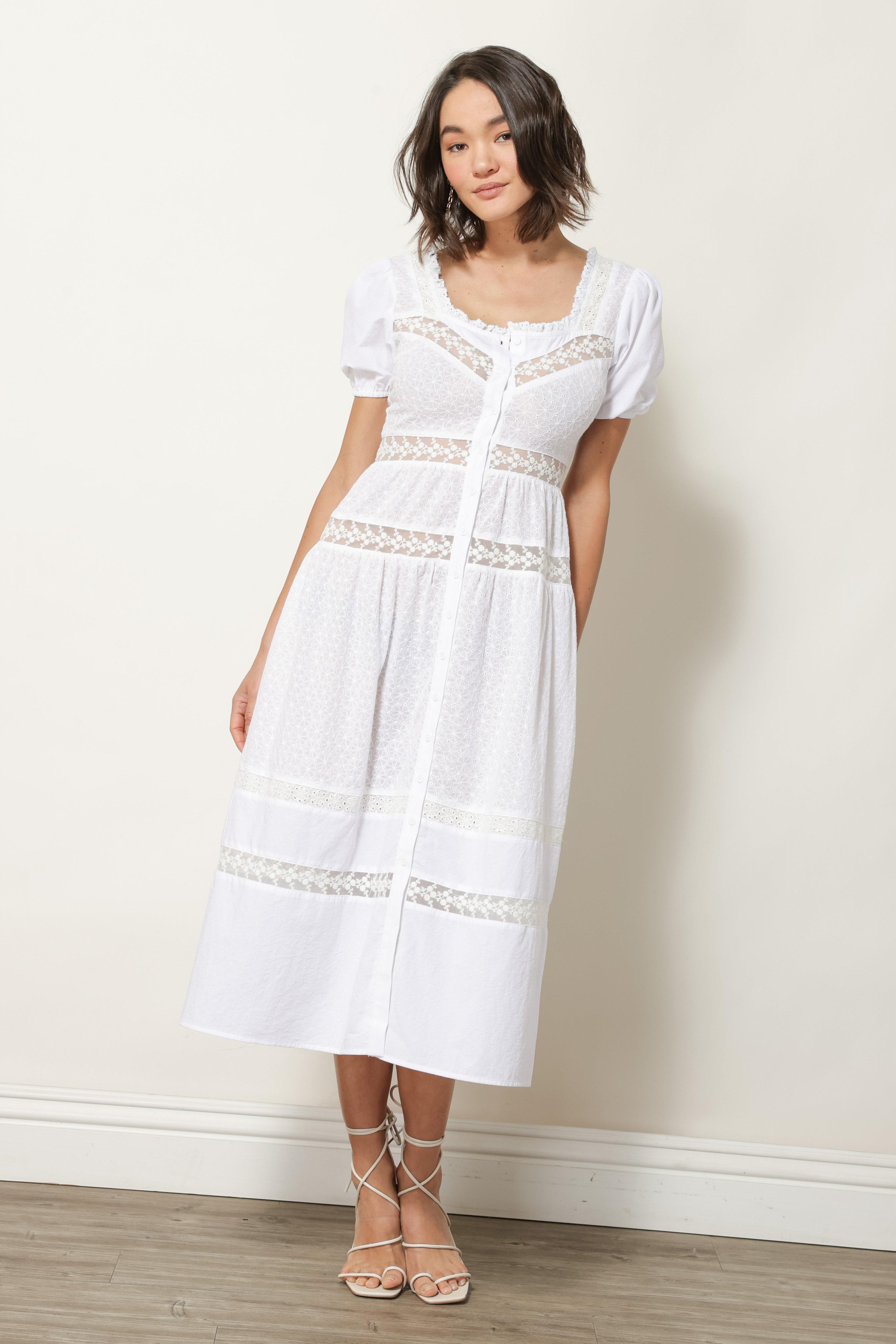 Платье миди Sammi Line & Dot, белый
