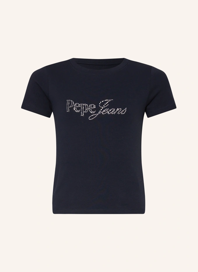 

Футболка с драгоценными камнями Pepe Jeans, синий
