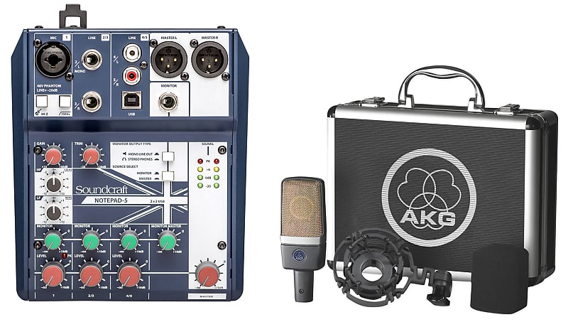 Студийный конденсаторный микрофон AKG C214+Notepad-5
