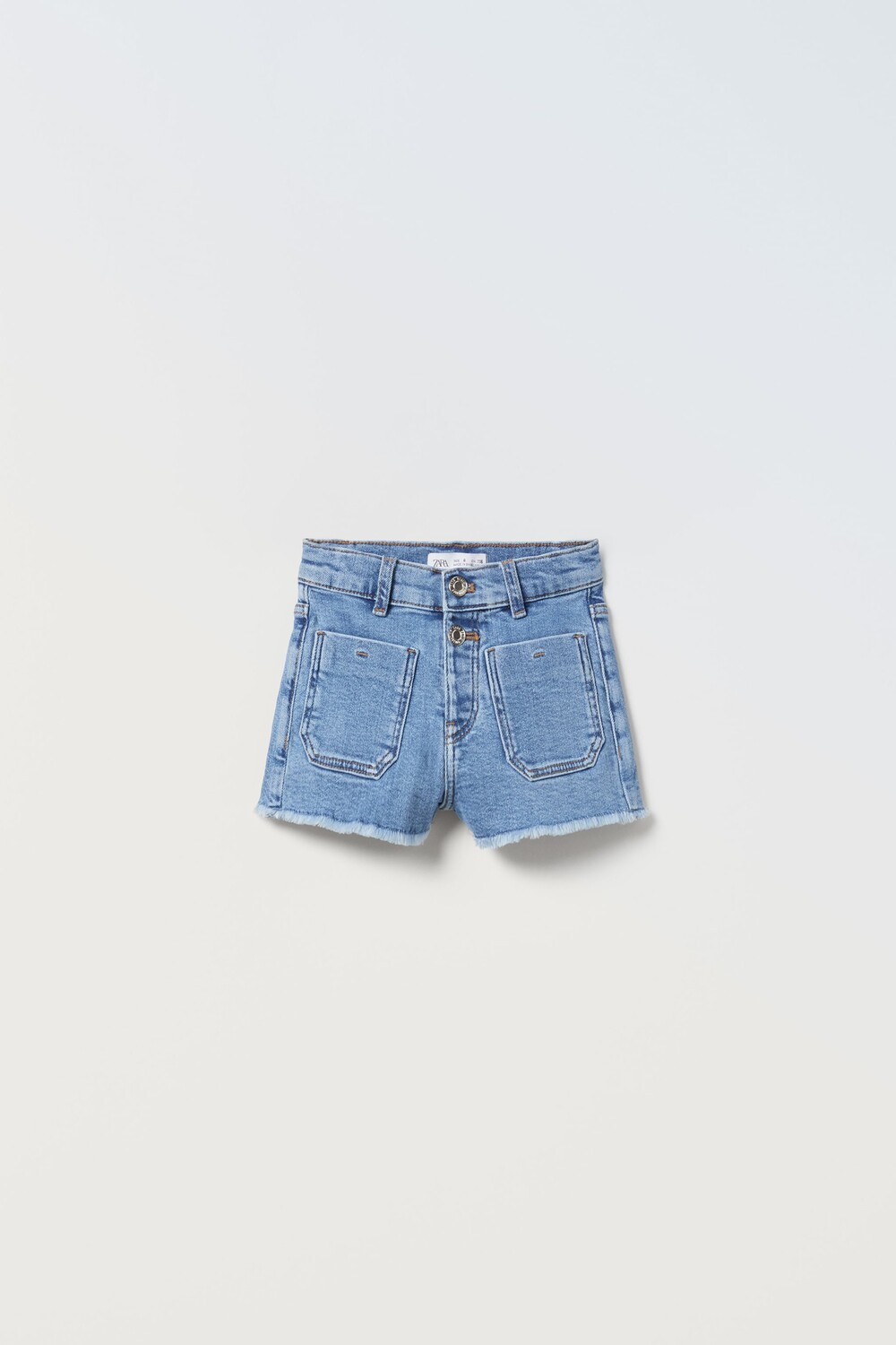 

Шорты-бермуды из морского денима Zara, синий