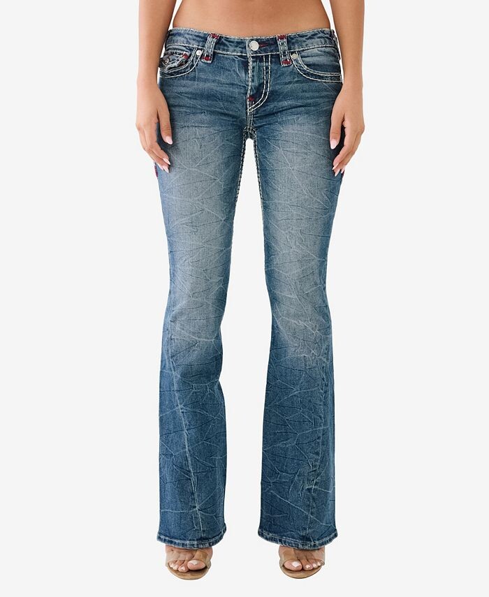 

Женские расклешенные джинсы Joey Super T с низкой посадкой True Religion, синий