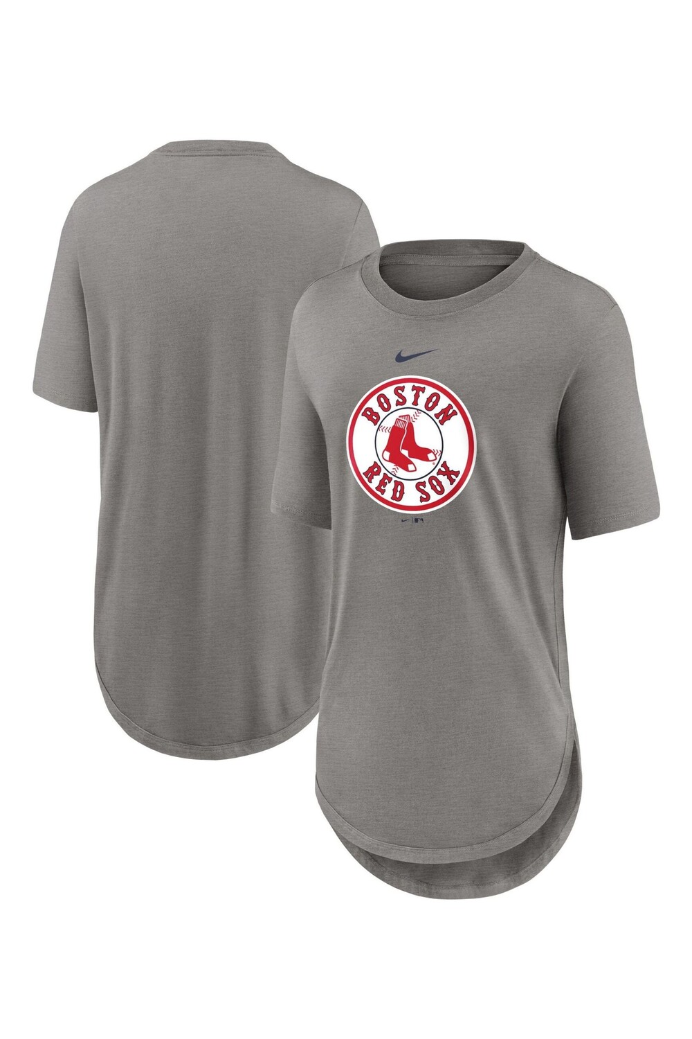 

Женская футболка Red Fanatics Boston Sox с логотипом выходного дня Nike Nike, серый