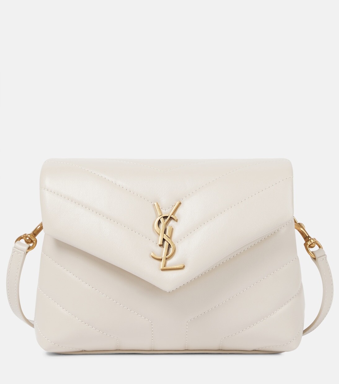 

Кожаная сумка через плечо Loulou Toy Saint Laurent, белый