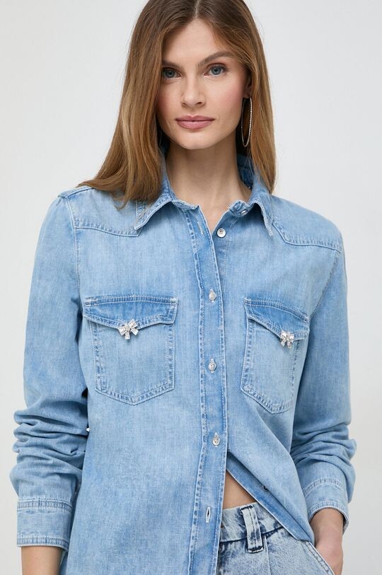 

Джинсовая рубашка Guess, синий
