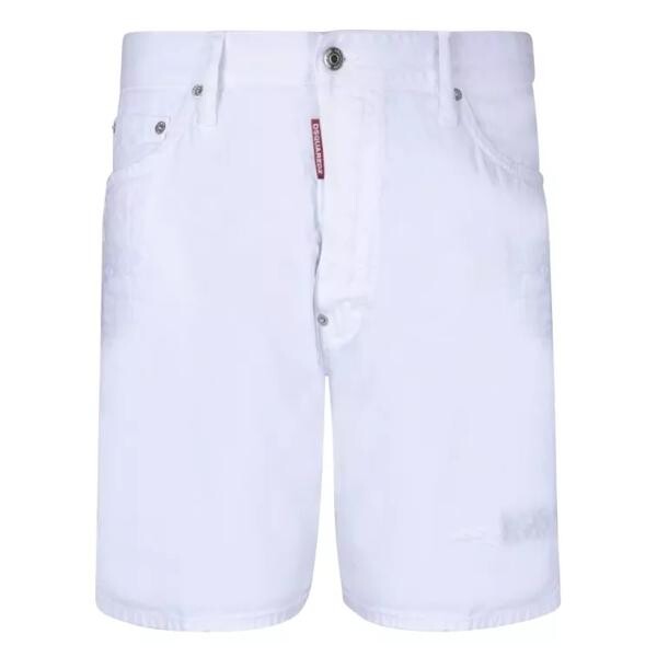 

Шорты white cotton shorts Dsquared2, белый