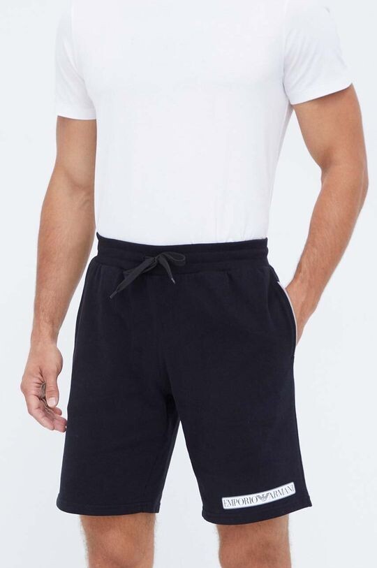 

Хлопковые шорты для отдыха Emporio Armani Underwear, черный