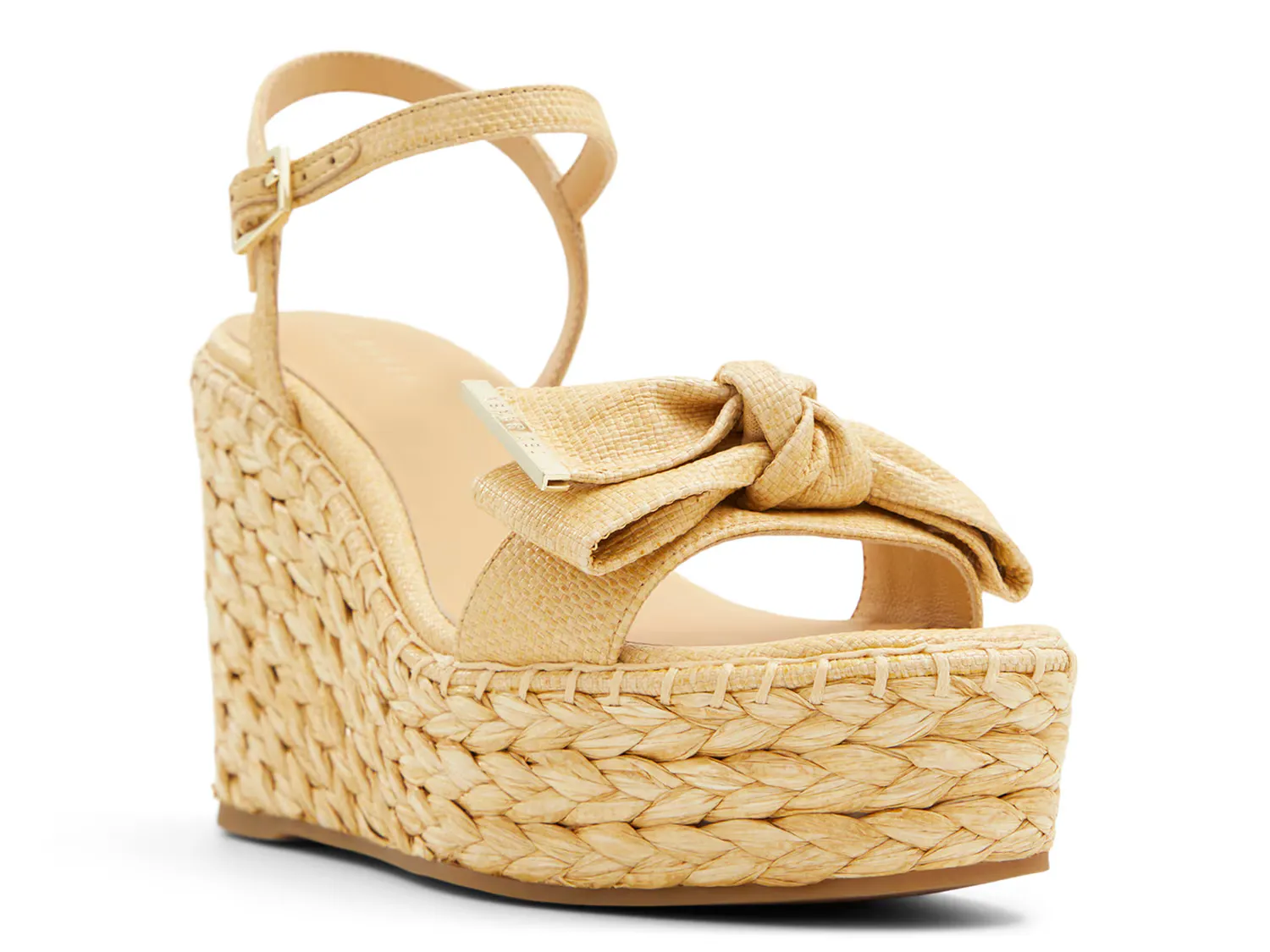 

Сандалии Gia Wedge Sandal Ted Baker, цвет naturalbeigeraffia