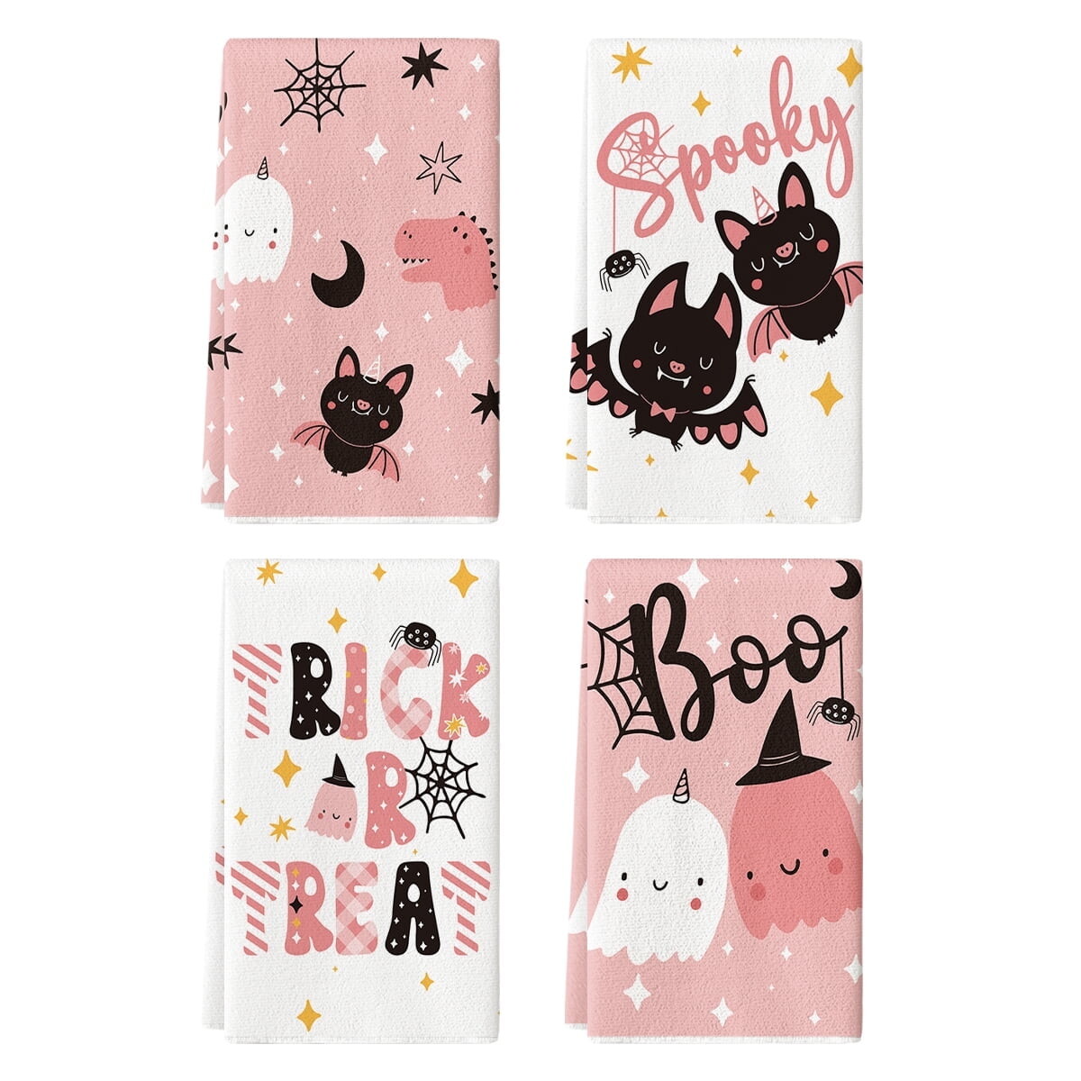 

Полотенце кухонные Sm:)e Pink Boo Spooky Ghost, розовый