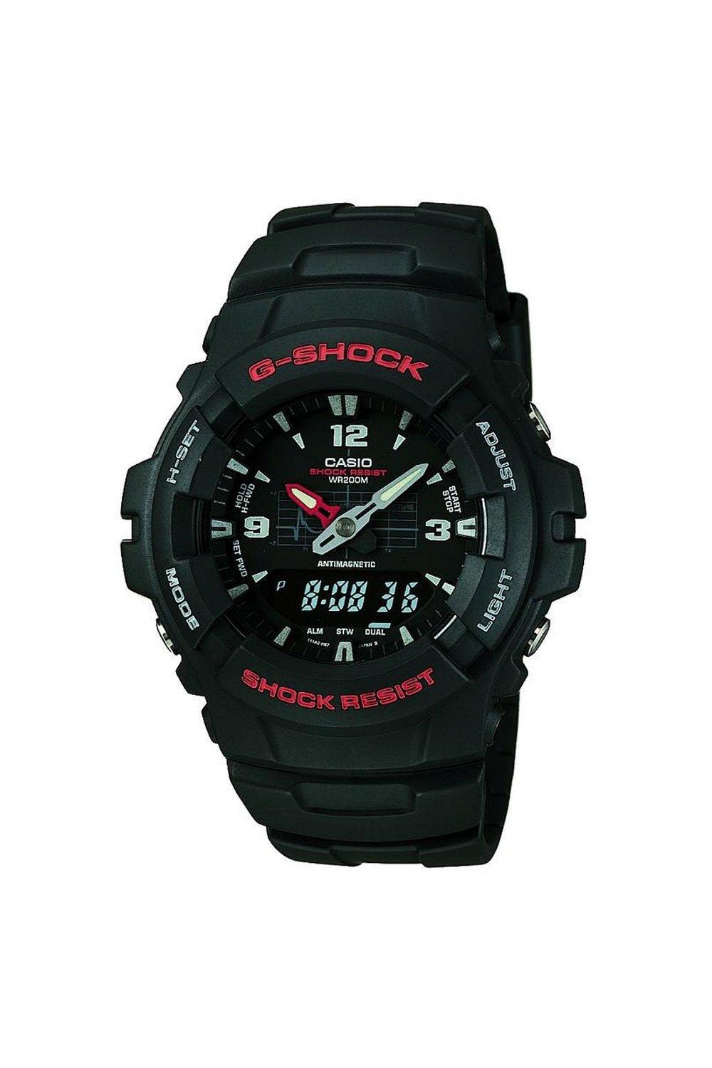 

Классические комбинированные кварцевые часы G-Shock из пластика и смолы — G-100-1Bvmur Casio, черный