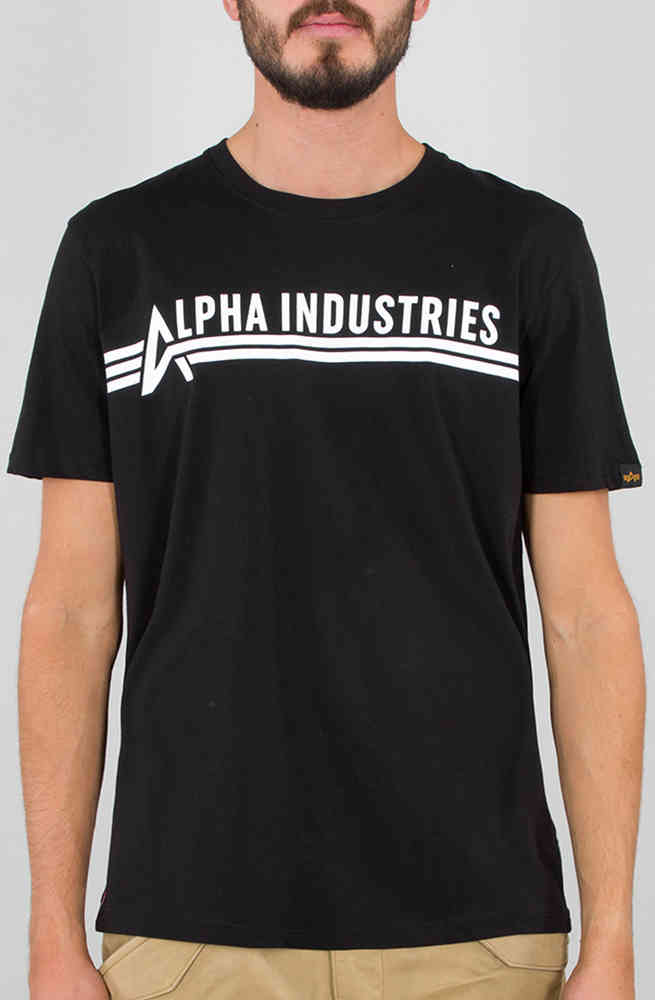 Футболка Alpha Industries, черно-белый цена и фото