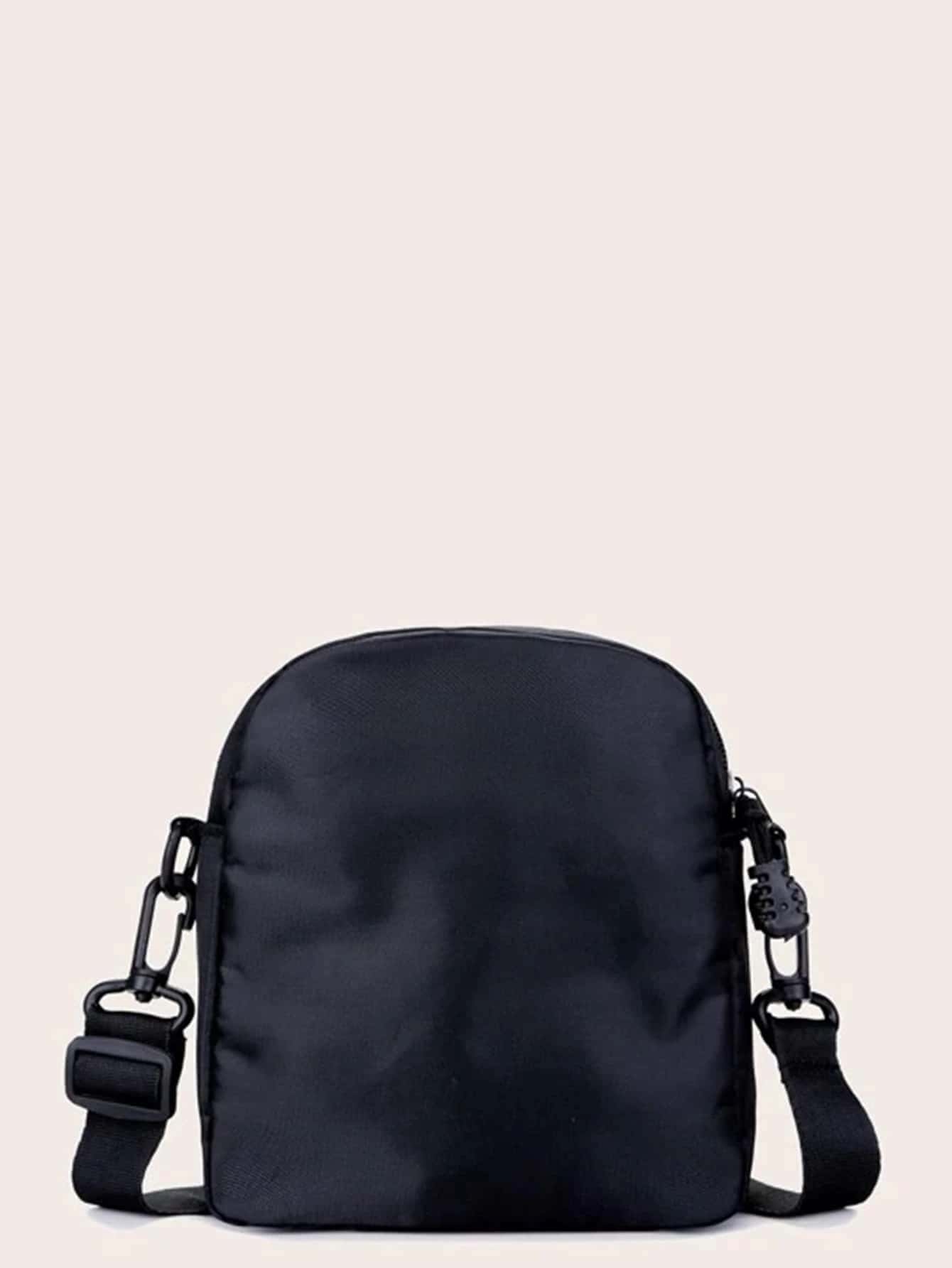 Многофункциональная мини-мужская сумка с нашивкой, черный сумка с голографической нашивкой peace