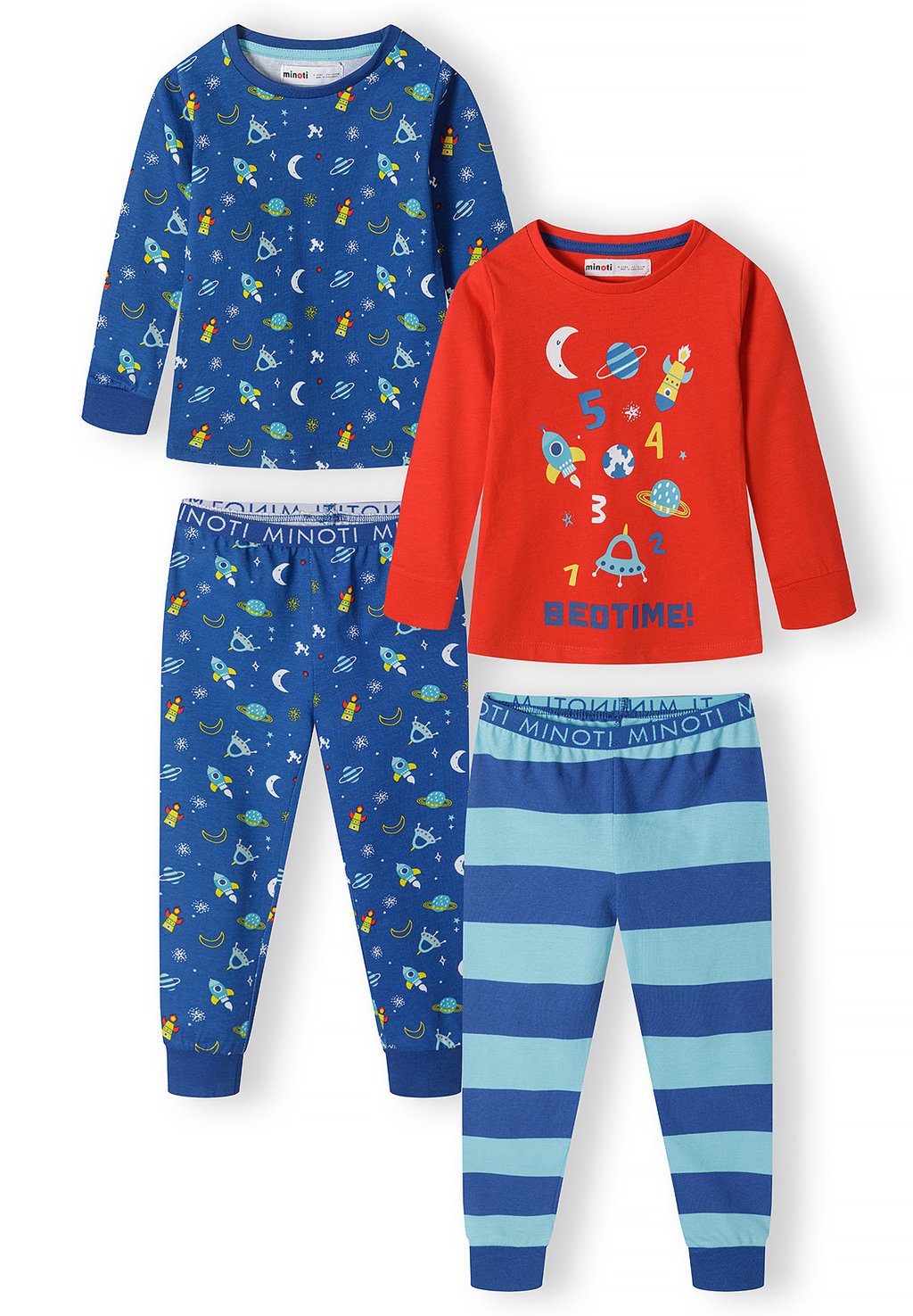 Комплект одежды для сна SET TWO PACK MINOTI, цвет red blue