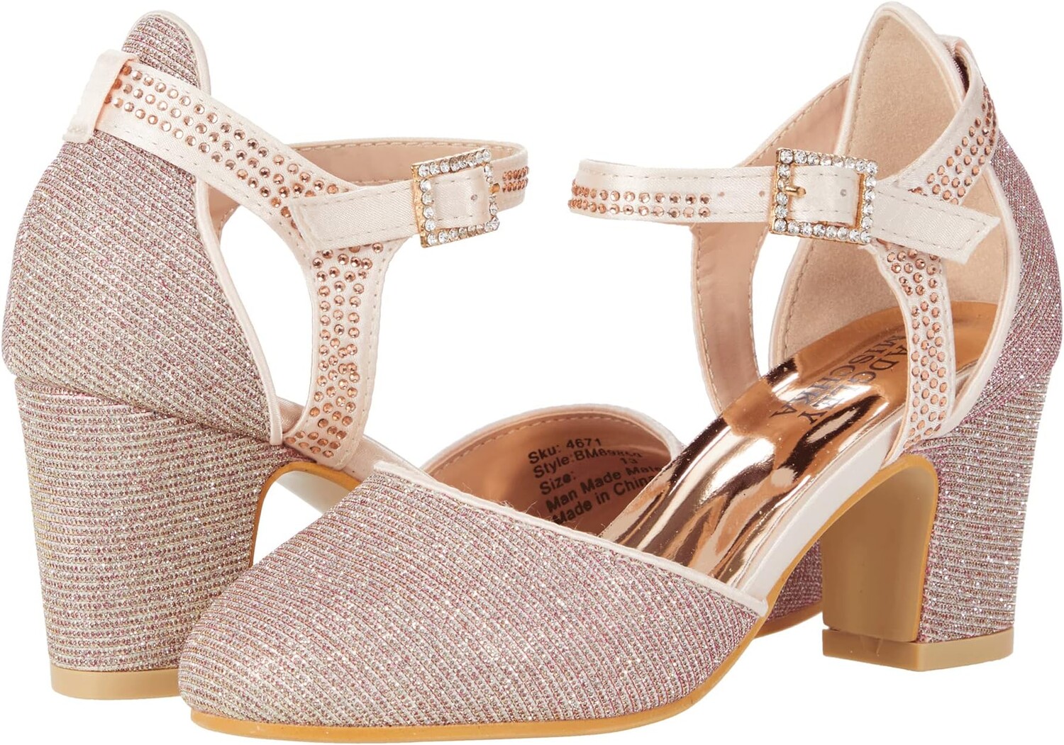 

Туфли Trudy Glitter Pump Badgley Mischka, цвет Rose Gold
