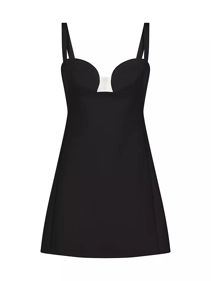 Мини-платье из крепа с вырезами Bcbgmaxazria, черный