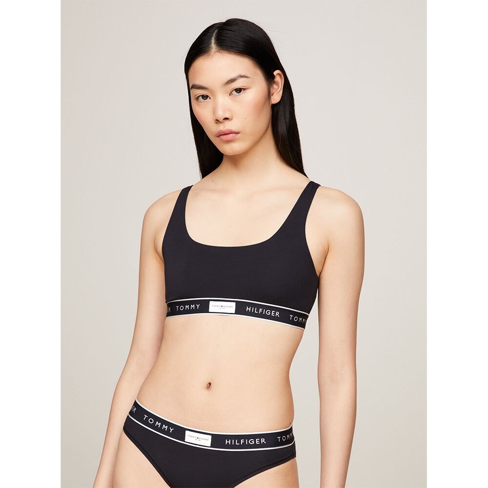 

Бюстгальтер Tommy Hilfiger Established Tonal Logo Unlined Bra, черный