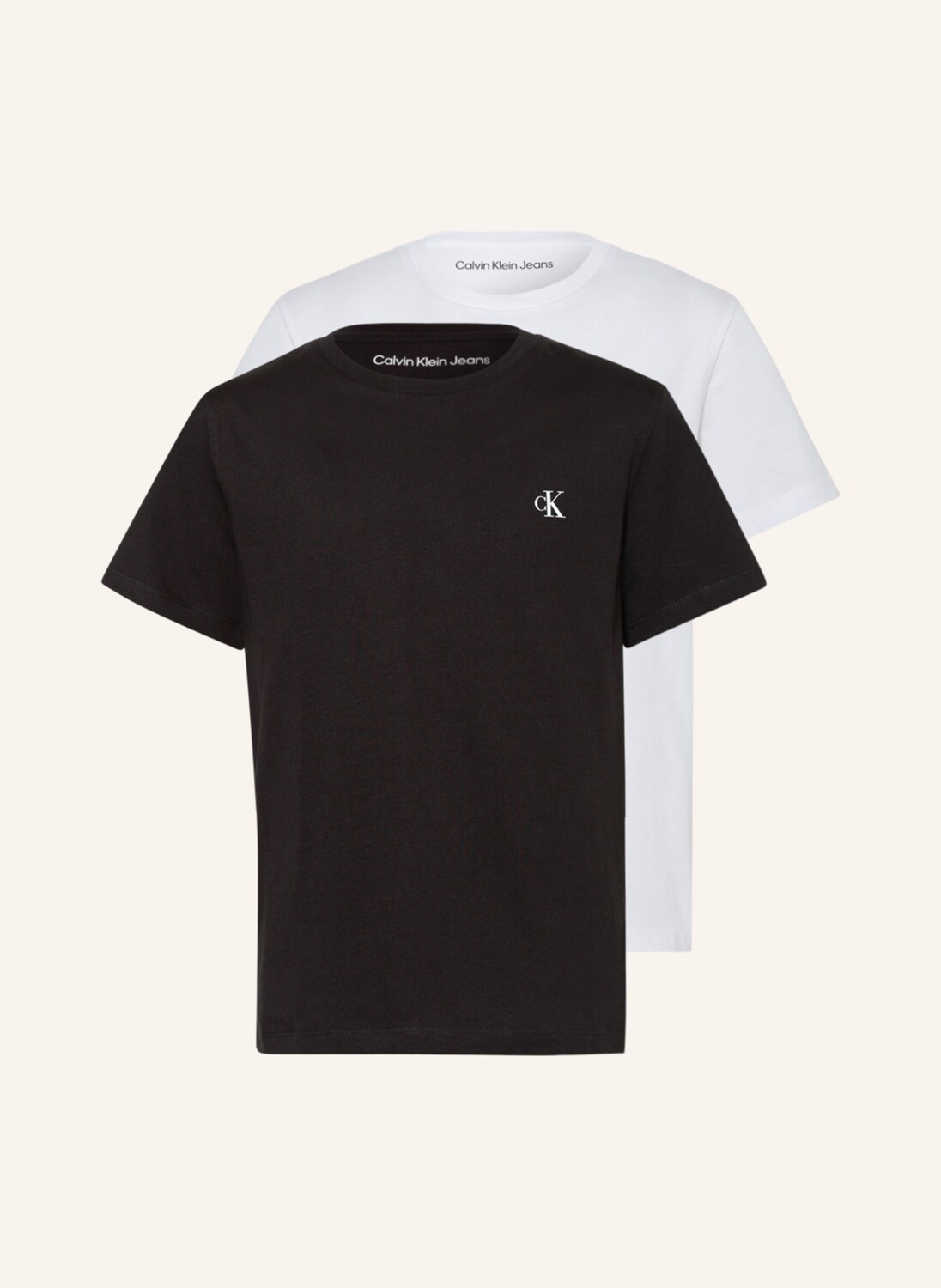 

2 пачки футболок Calvin Klein, черный