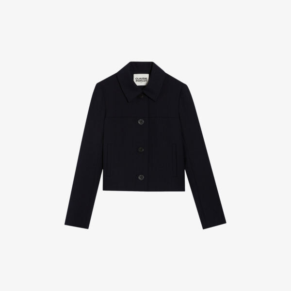 

Укороченное пальто volcan из смесовой шерсти Claudie Pierlot, цвет bleus