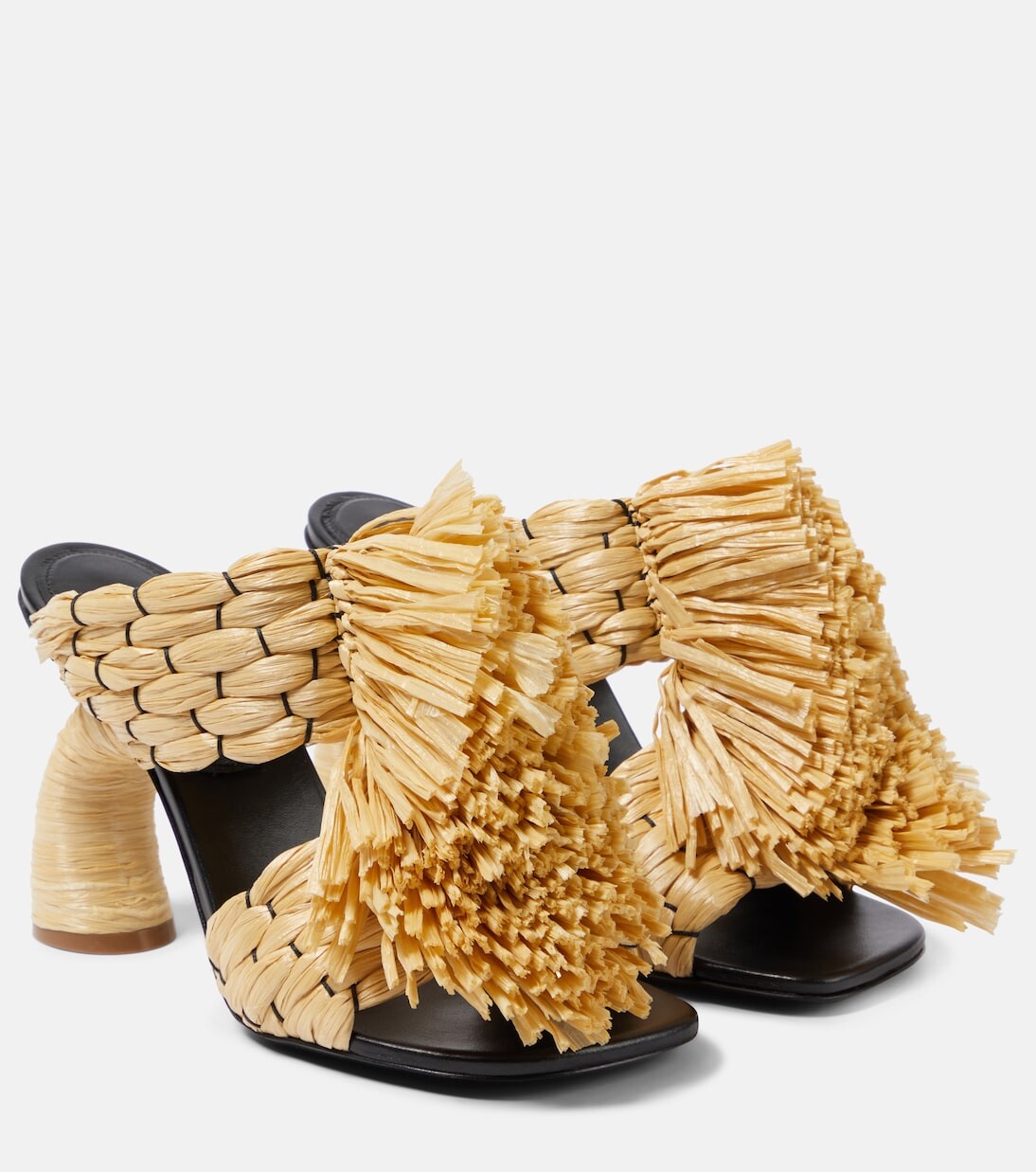 

Мюли из плетеной рафии Dries Van Noten, бежевый