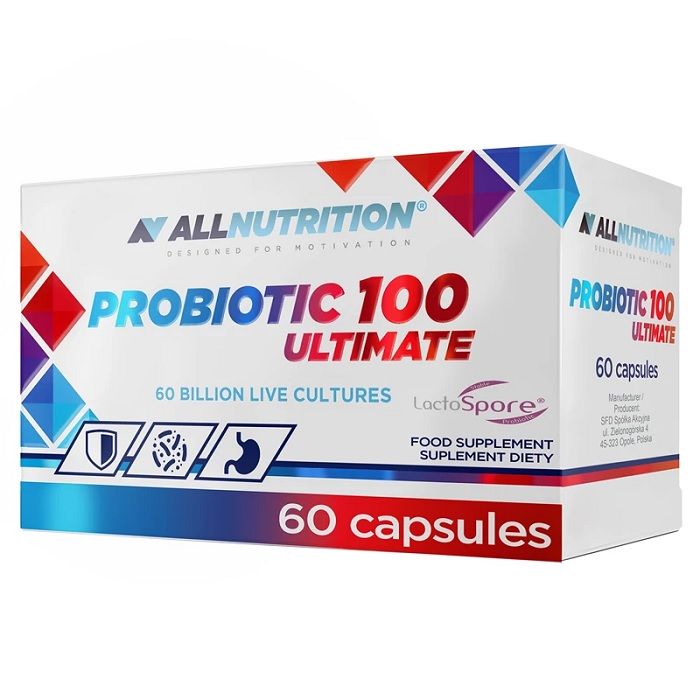 Пробиотик в капсулах Allnutrition Probiotic 100 Ultimate, 60 шт пробиотик natrol acidophilus probiotic в таблетках 100 шт