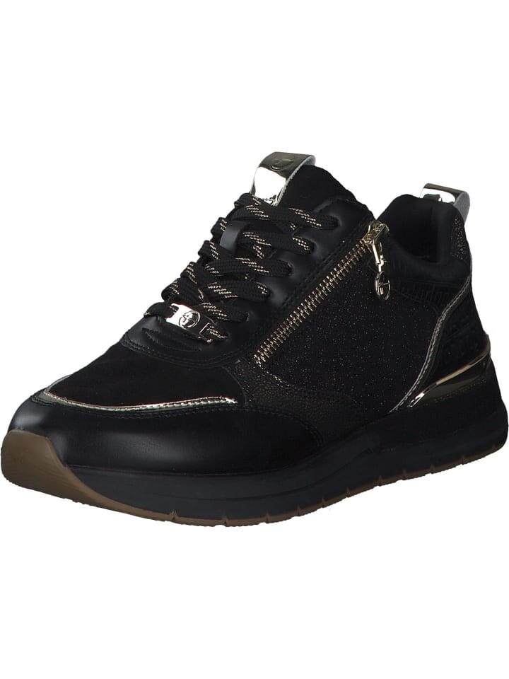 

Элегантные туфли на шнуровке Tamaris, цвет black/gold