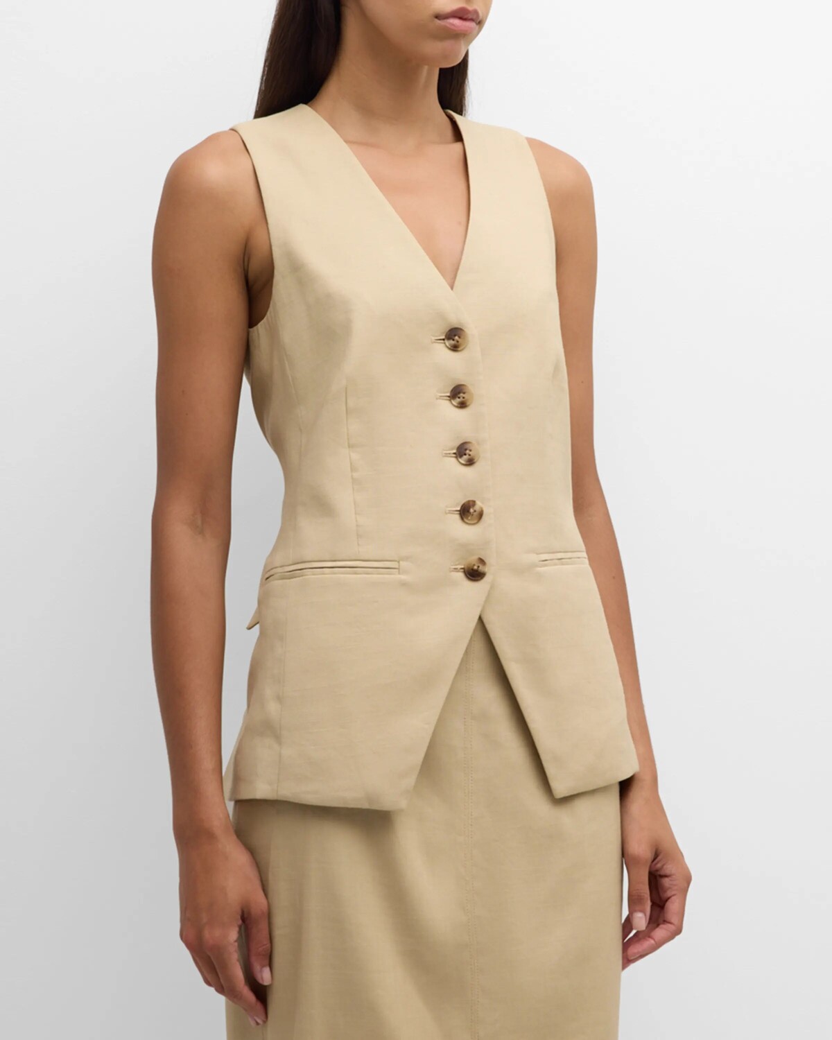 

Жилет для костюма Liff Veronica Beard, цвет Stone Khaki