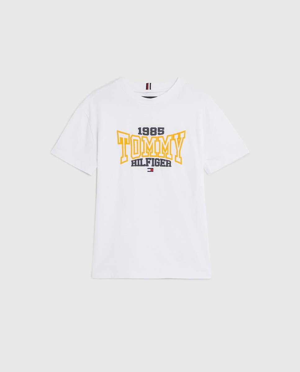 

Футболка для мальчика с круглым вырезом и короткими рукавами Tommy Hilfiger, белый