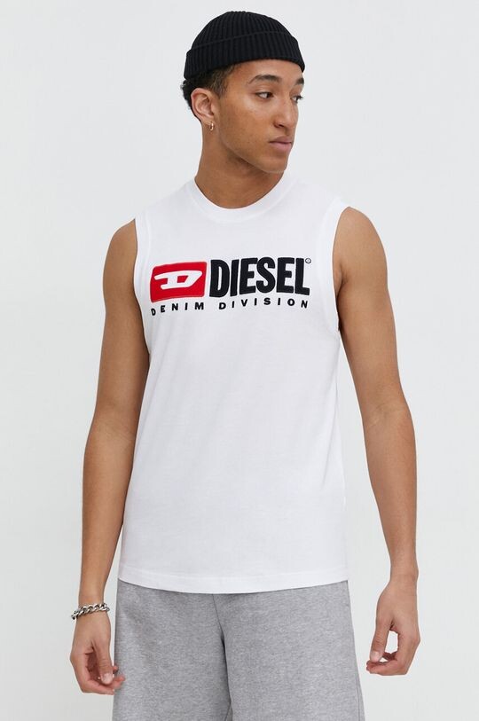 

Хлопковая футболка Diesel, белый