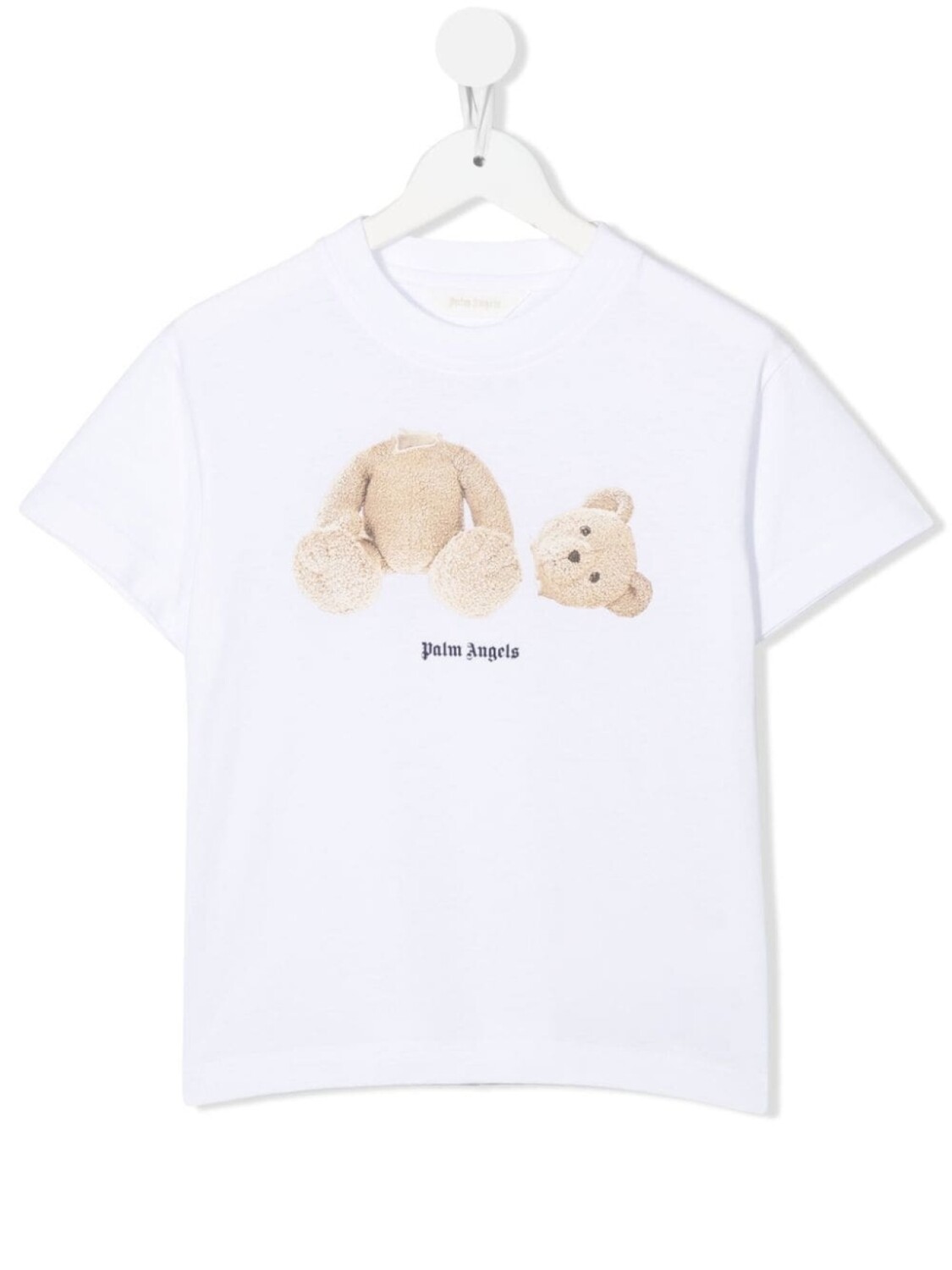 

Palm Angels Kids футболка с принтом Bear, белый