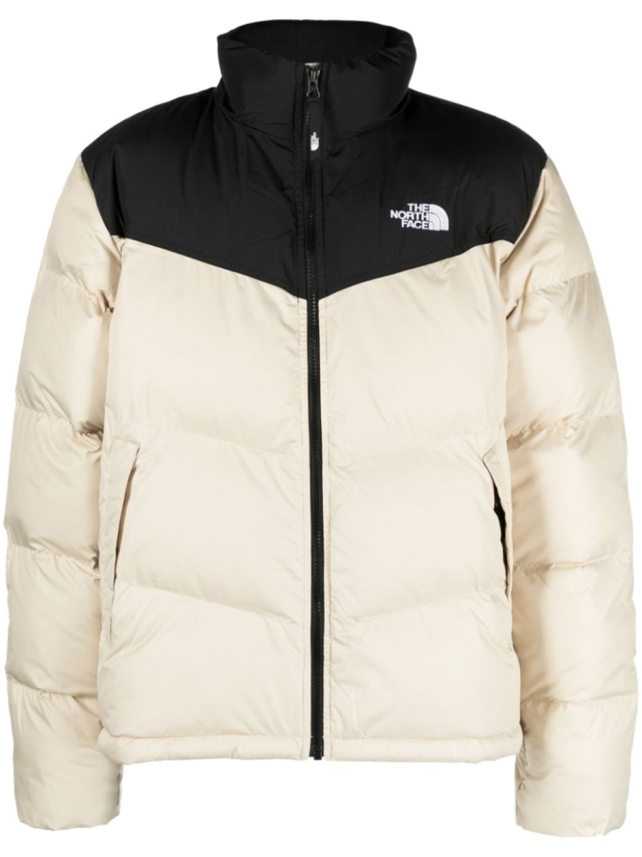 

The North Face стеганая куртка Saikuru с вышитым логотипом, нейтральный цвет