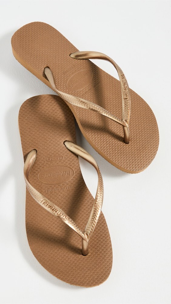 

Шлепанцы Havaianas Slim, бронзовый