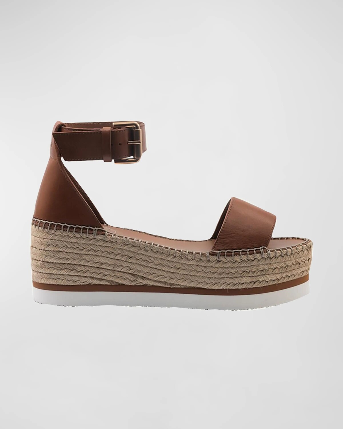 

Кожаные эспадрильи Glyn на плоской платформе See by Chloé, цвет Tan