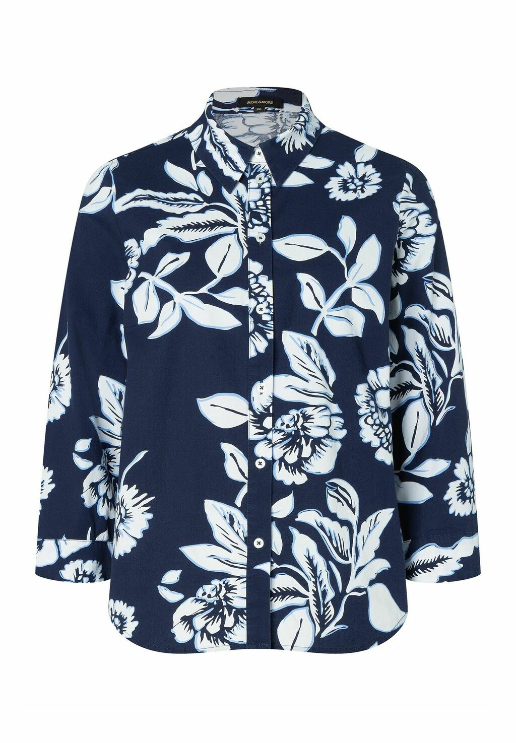 

Блузка-рубашка FLOWERPRINT 3/4 ARM More & More, цвет dunkelblau