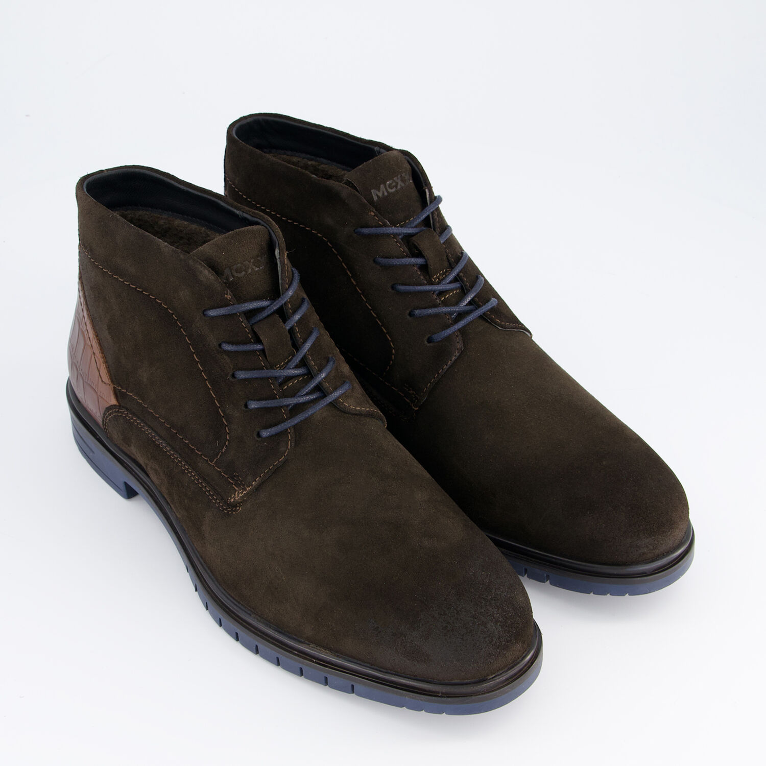 Темно-коричневые кожаные ботинки Mexx