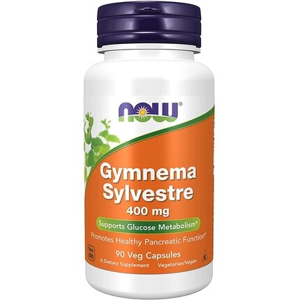 

Gymnema Sylvestre 400 мг для поддержки метаболизма глюкозы, 90 растительных капсул, Now
