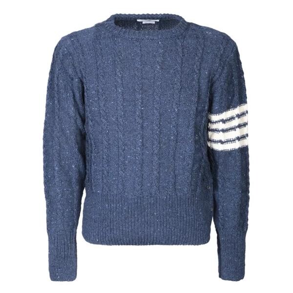 

Пулловер striped details pullover Thom Browne, синий