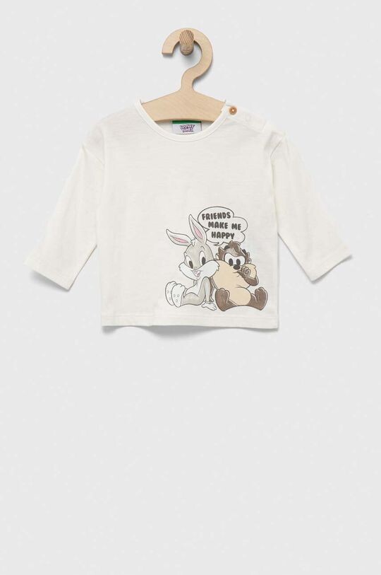 

Лонгслив из хлопка noenati United Colors of Benetton, белый