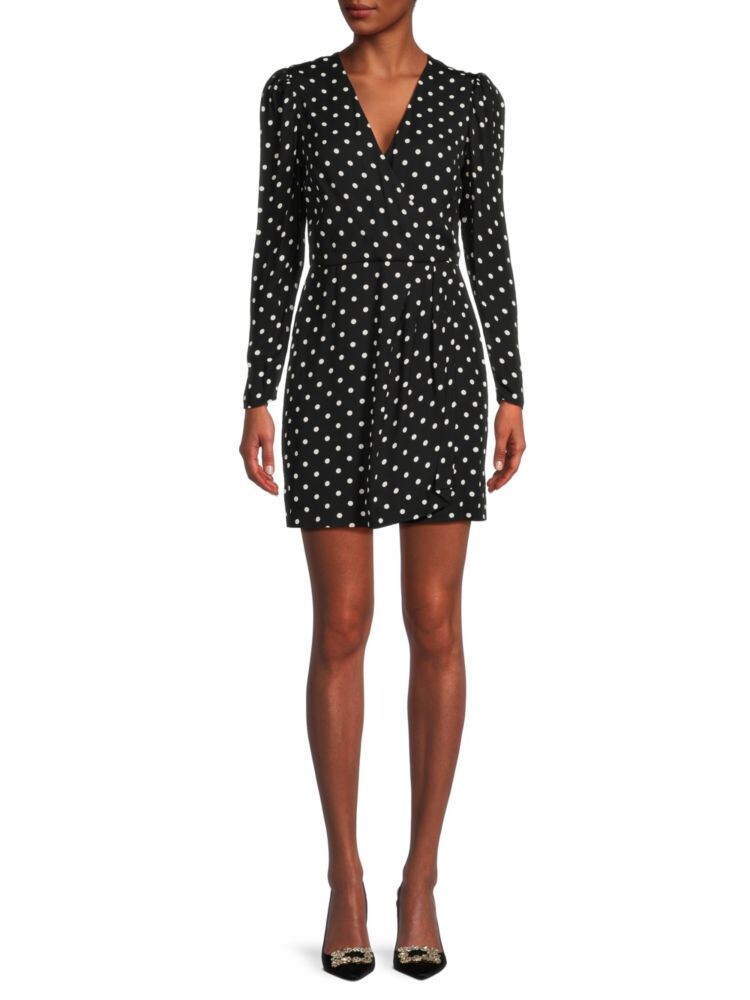 

Мини-платье с запахом в горошек Redvalentino, цвет Nero