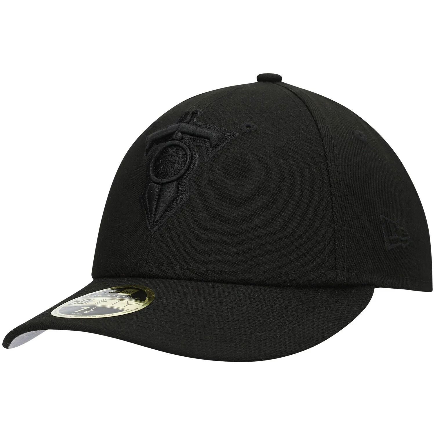 

Мужская шляпа New Era Black Tennessee Titans с альтернативным логотипом, черный на черном, низкопрофильная 59FIFTY II, приталенная шляпа
