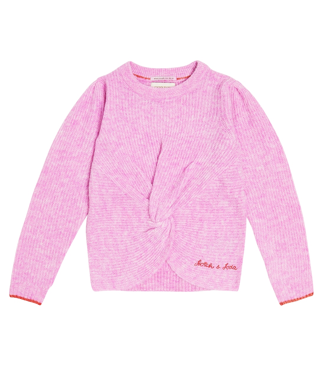 

Свитер рельефной вязки Scotch & Soda Kids, розовый