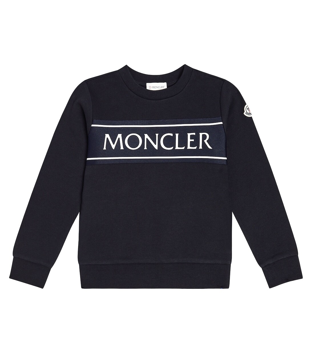 

Хлопковая толстовка Moncler Enfant, синий