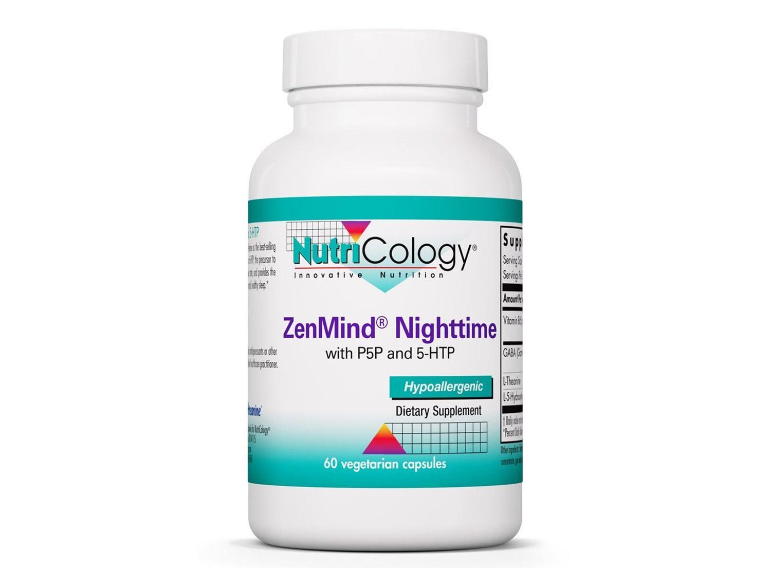 

Nutricology, ZenMind Nighttime, 60 вегетарианских капсул
