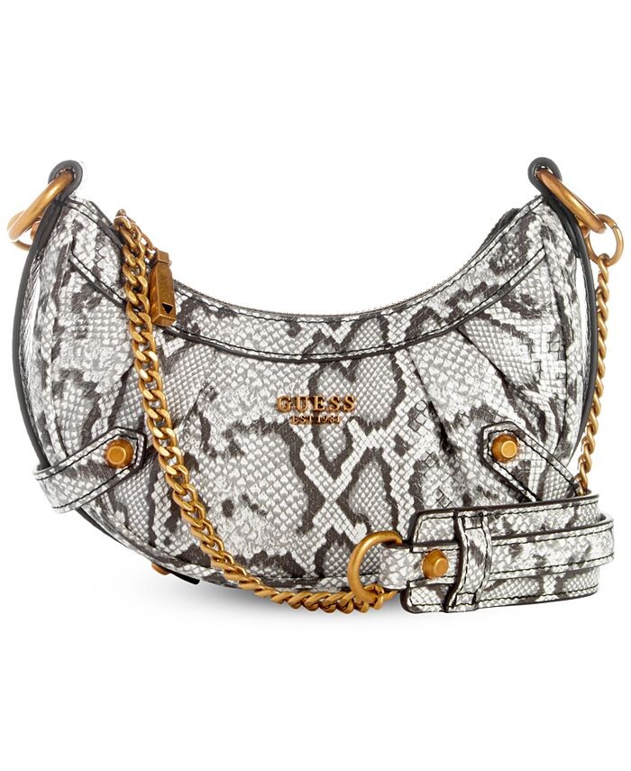 

Через плечо Clelia Mini Python на молнии GUESS, тан/бежевый