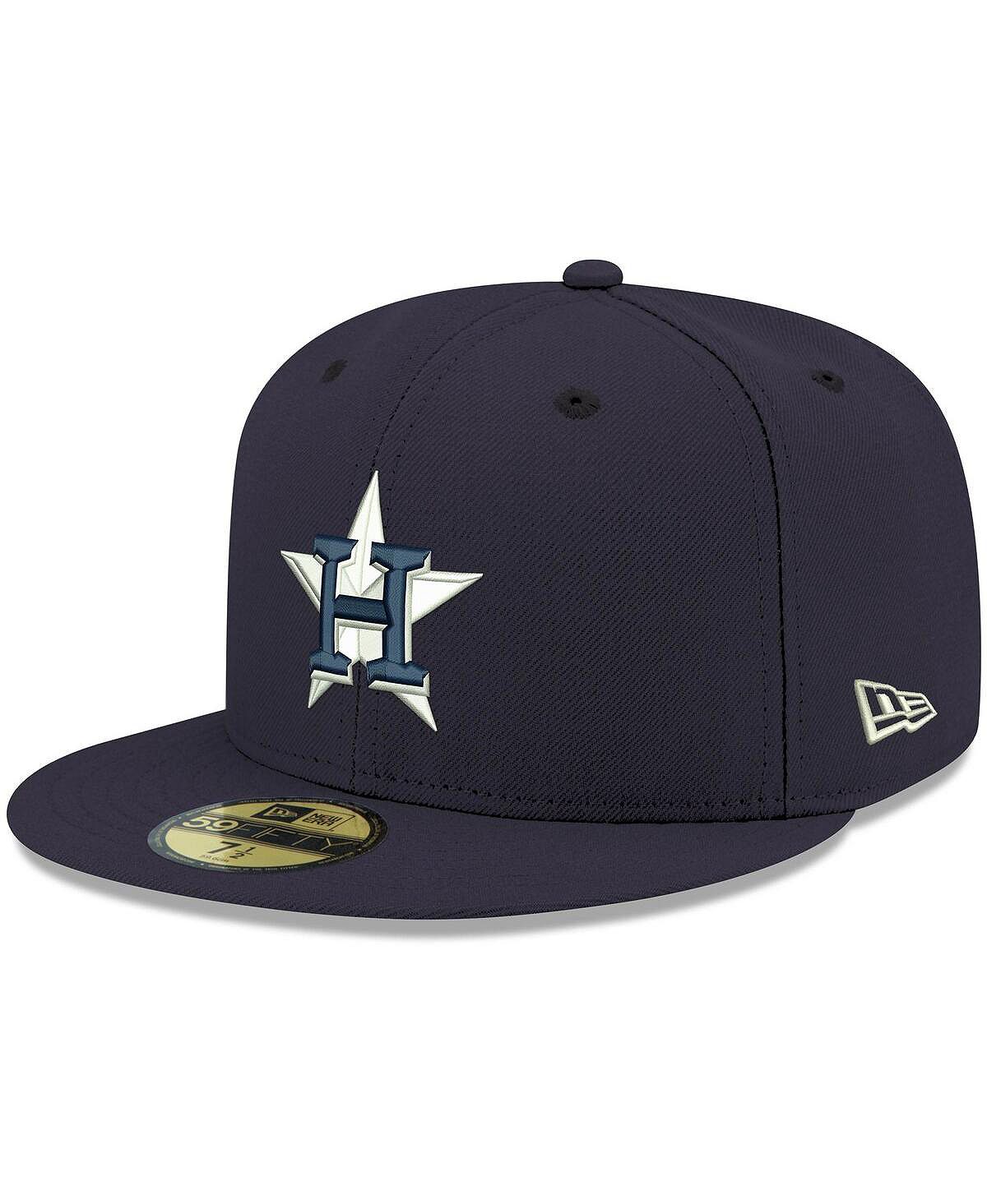 

Мужская темно-синяя приталенная шляпа Houston Astros Logo White 59FIFTY New Era