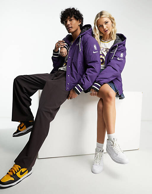

Черно-белая куртка унисекс Nike Basketball NBA LA Lakers, Черный