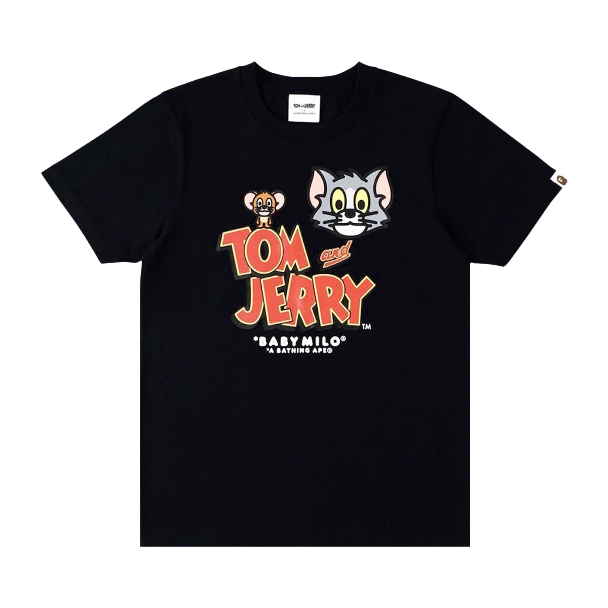 Футболка Baby Milo 1 BAPE x Tom & Jerry Черная футболка baby milo bape x xo the weeknd белая