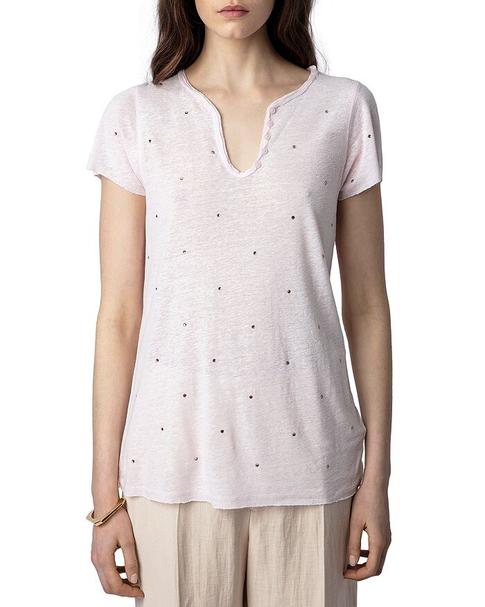 

Украшенная футболка Tunisien Henley Zadig & Voltaire