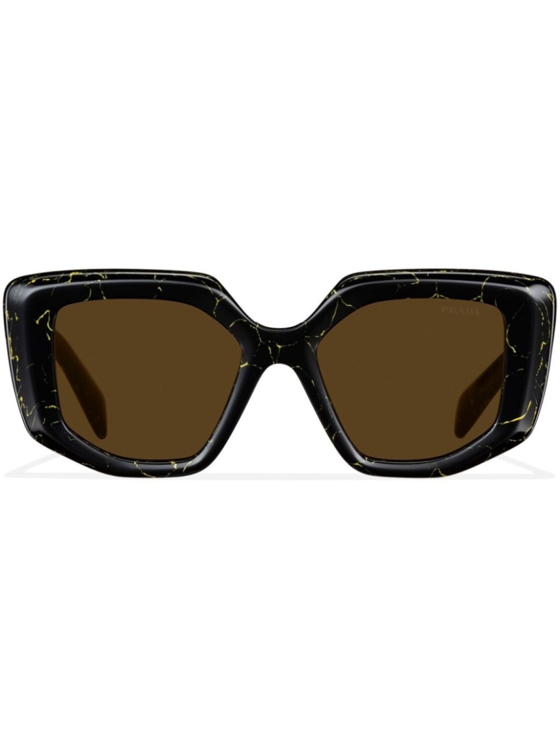 

Prada Eyewear солнцезащитные очки в квадратной оправе с логотипом, черный