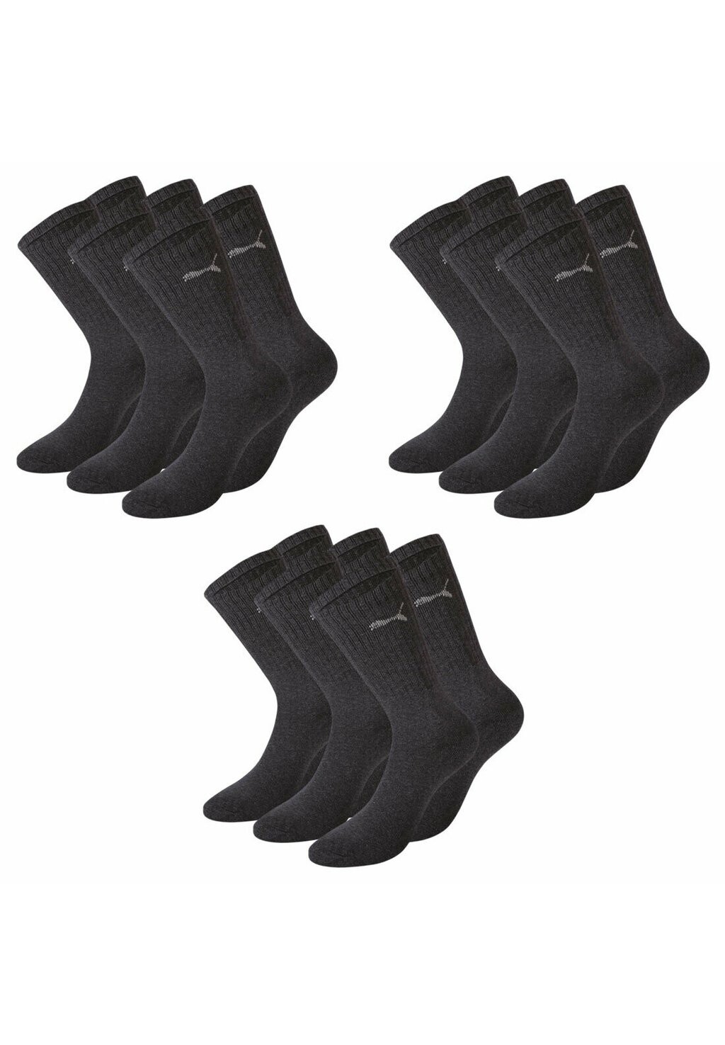 

НАБОР 9 ПАР СПОРТИВНЫХ ТЕННИСНЫХ носков 9-ER-PACK 9 PAAR SPORT TENNIS Puma, цвет anthrazit